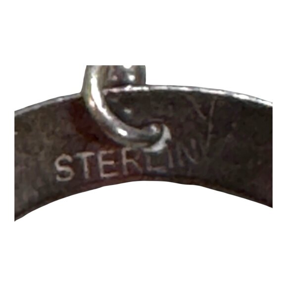 Vtg Sterling Multi Gemstone Southwestern Drop Dangle Earrings Turquoise Coral - Picture 4 of 7